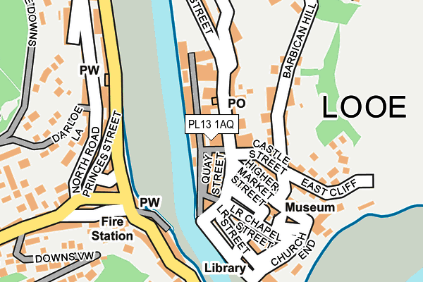 PL13 1AQ map - OS OpenMap – Local (Ordnance Survey) PL13 1AQ map - OS OpenMap – Local (Ordnance Survey)