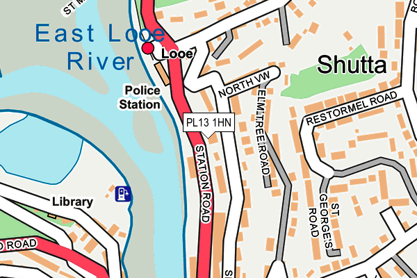 PL13 1HN map - OS OpenMap – Local (Ordnance Survey) PL13 1HN map - OS OpenMap – Local (Ordnance Survey)
