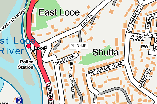 PL13 1JE map - OS OpenMap – Local (Ordnance Survey) PL13 1JE map - OS OpenMap – Local (Ordnance Survey)
