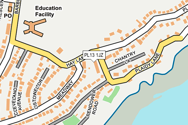 PL13 1JZ map - OS OpenMap – Local (Ordnance Survey) PL13 1JZ map - OS OpenMap – Local (Ordnance Survey)