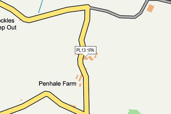 PL13 1PA map - OS OpenMap – Local (Ordnance Survey) PL13 1PA map - OS OpenMap – Local (Ordnance Survey)