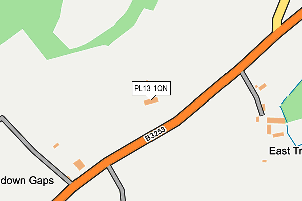 PL13 1QN map - OS OpenMap – Local (Ordnance Survey) PL13 1QN map - OS OpenMap – Local (Ordnance Survey)
