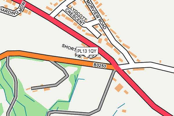 PL13 1QY map - OS OpenMap – Local (Ordnance Survey)