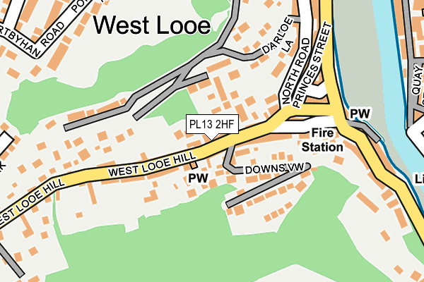 PL13 2HF map - OS OpenMap – Local (Ordnance Survey)