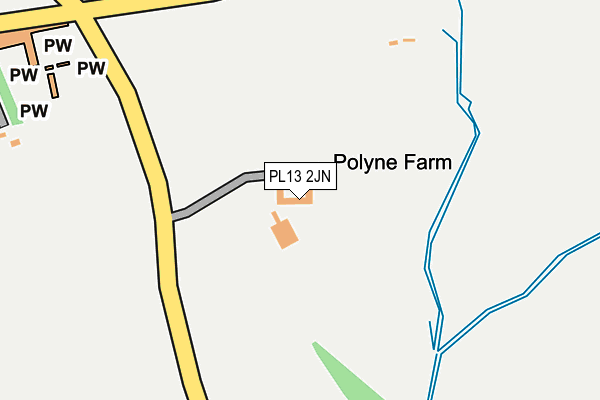 PL13 2JN map - OS OpenMap – Local (Ordnance Survey) PL13 2JN map - OS OpenMap – Local (Ordnance Survey)