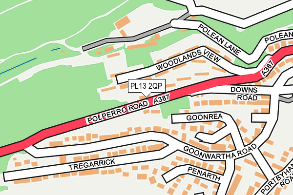 PL13 2QP map - OS OpenMap – Local (Ordnance Survey) PL13 2QP map - OS OpenMap – Local (Ordnance Survey)