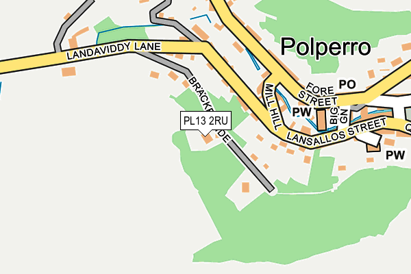 PL13 2RU map - OS OpenMap – Local (Ordnance Survey) PL13 2RU map - OS OpenMap – Local (Ordnance Survey)