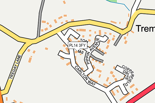 PL14 3FY map - OS OpenMap – Local (Ordnance Survey) PL14 3FY map - OS OpenMap – Local (Ordnance Survey)