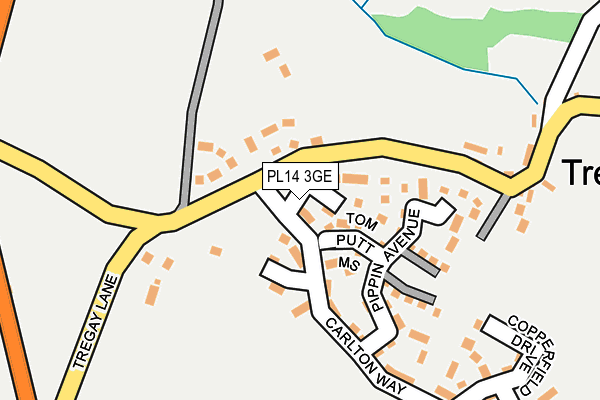 PL14 3GE map - OS OpenMap – Local (Ordnance Survey) PL14 3GE map - OS OpenMap – Local (Ordnance Survey)