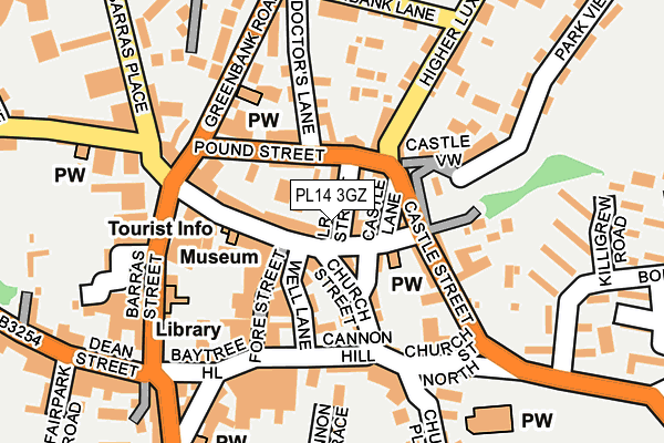 PL14 3GZ map - OS OpenMap – Local (Ordnance Survey) PL14 3GZ map - OS OpenMap – Local (Ordnance Survey)