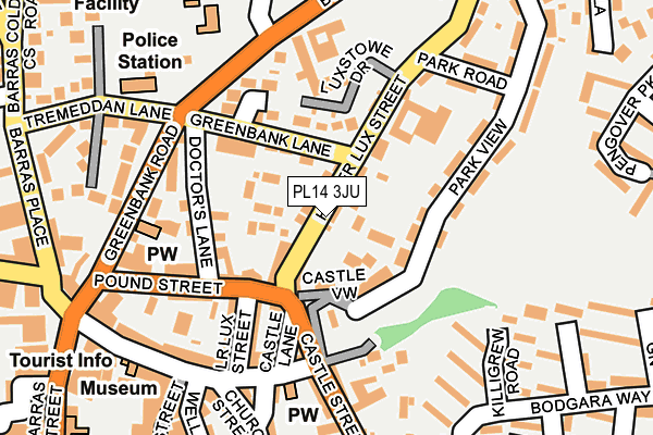 PL14 3JU map - OS OpenMap – Local (Ordnance Survey) PL14 3JU map - OS OpenMap – Local (Ordnance Survey)