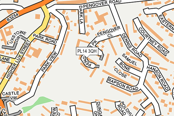 PL14 3QH map - OS OpenMap – Local (Ordnance Survey) PL14 3QH map - OS OpenMap – Local (Ordnance Survey)