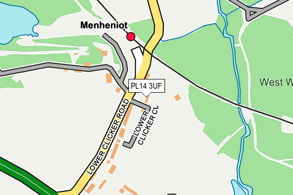 PL14 3UF map - OS OpenMap – Local (Ordnance Survey) PL14 3UF map - OS OpenMap – Local (Ordnance Survey)