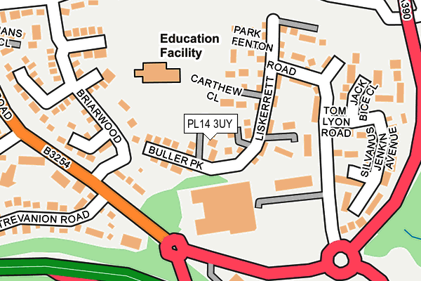 PL14 3UY map - OS OpenMap – Local (Ordnance Survey) PL14 3UY map - OS OpenMap – Local (Ordnance Survey)