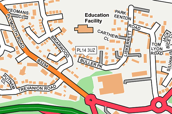 PL14 3UZ map - OS OpenMap – Local (Ordnance Survey) PL14 3UZ map - OS OpenMap – Local (Ordnance Survey)