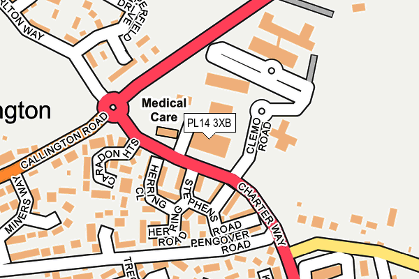 PL14 3XB map - OS OpenMap – Local (Ordnance Survey) PL14 3XB map - OS OpenMap – Local (Ordnance Survey)