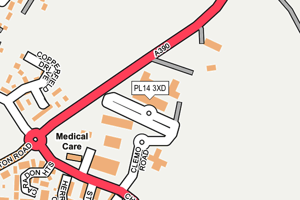 PL14 3XD map - OS OpenMap – Local (Ordnance Survey) PL14 3XD map - OS OpenMap – Local (Ordnance Survey)