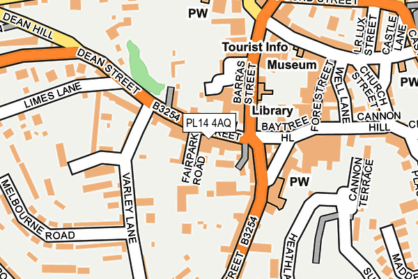 PL14 4AQ map - OS OpenMap – Local (Ordnance Survey) PL14 4AQ map - OS OpenMap – Local (Ordnance Survey)