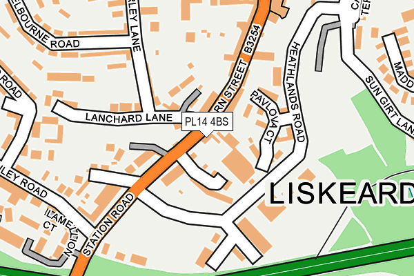 PL14 4BS map - OS OpenMap – Local (Ordnance Survey) PL14 4BS map - OS OpenMap – Local (Ordnance Survey)