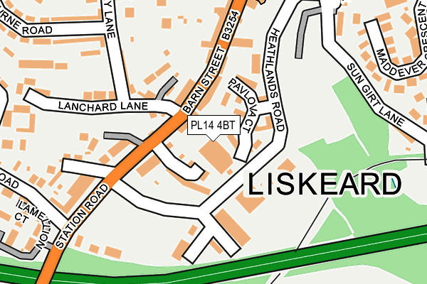 PL14 4BT map - OS OpenMap – Local (Ordnance Survey) PL14 4BT map - OS OpenMap – Local (Ordnance Survey)