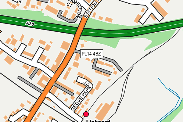 PL14 4BZ map - OS OpenMap – Local (Ordnance Survey) PL14 4BZ map - OS OpenMap – Local (Ordnance Survey)