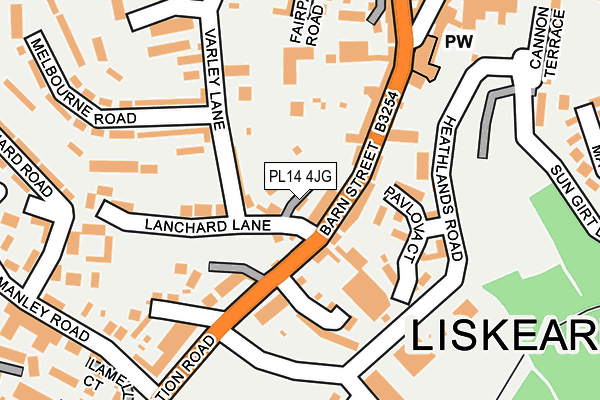 PL14 4JG map - OS OpenMap – Local (Ordnance Survey) PL14 4JG map - OS OpenMap – Local (Ordnance Survey)