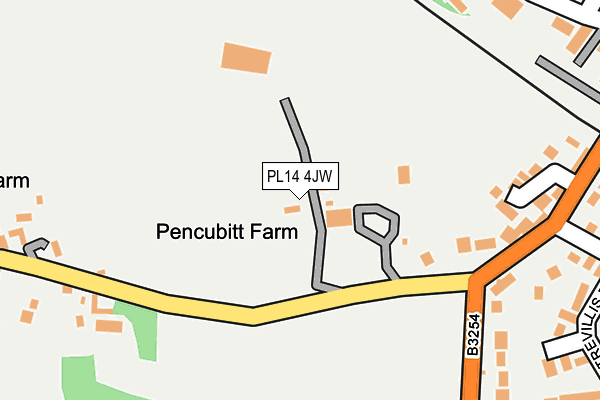 PL14 4JW map - OS OpenMap – Local (Ordnance Survey) PL14 4JW map - OS OpenMap – Local (Ordnance Survey)