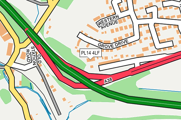 PL14 4LF map - OS OpenMap – Local (Ordnance Survey) PL14 4LF map - OS OpenMap – Local (Ordnance Survey)