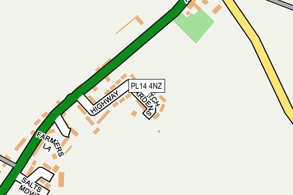 PL14 4NZ map - OS OpenMap – Local (Ordnance Survey) PL14 4NZ map - OS OpenMap – Local (Ordnance Survey)