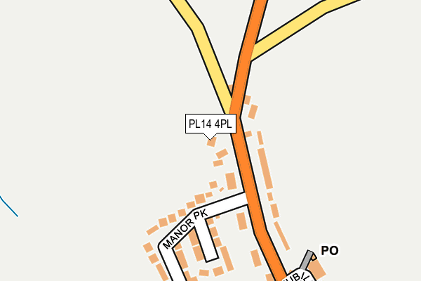 PL14 4PL map - OS OpenMap – Local (Ordnance Survey) PL14 4PL map - OS OpenMap – Local (Ordnance Survey)