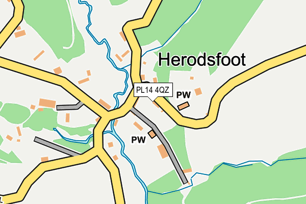 PL14 4QZ map - OS OpenMap – Local (Ordnance Survey) PL14 4QZ map - OS OpenMap – Local (Ordnance Survey)