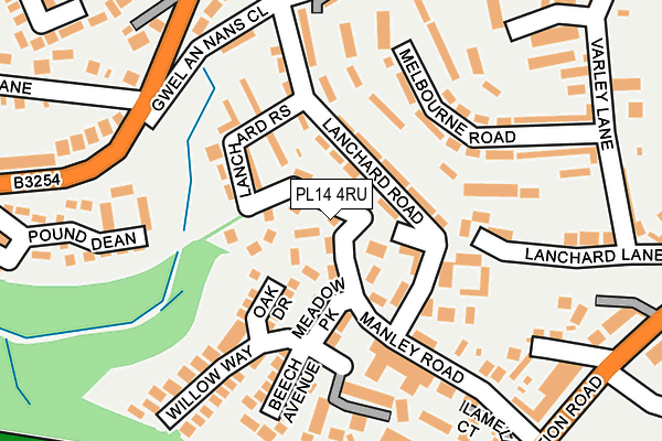 PL14 4RU map - OS OpenMap – Local (Ordnance Survey) PL14 4RU map - OS OpenMap – Local (Ordnance Survey)
