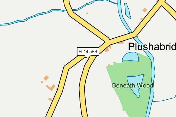 PL14 5BB map - OS OpenMap – Local (Ordnance Survey) PL14 5BB map - OS OpenMap – Local (Ordnance Survey)