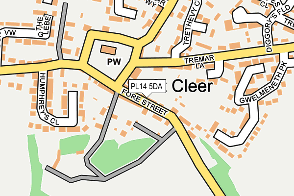 PL14 5DA map - OS OpenMap – Local (Ordnance Survey)
