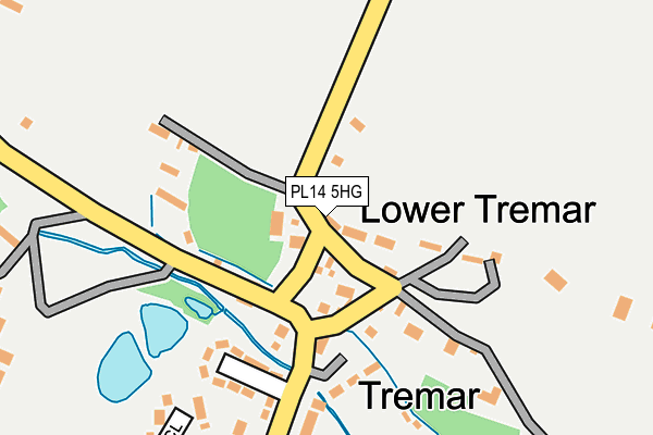 PL14 5HG map - OS OpenMap – Local (Ordnance Survey) PL14 5HG map - OS OpenMap – Local (Ordnance Survey)