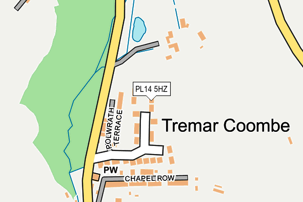 PL14 5HZ map - OS OpenMap – Local (Ordnance Survey) PL14 5HZ map - OS OpenMap – Local (Ordnance Survey)