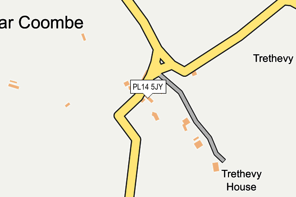 PL14 5JY map - OS OpenMap – Local (Ordnance Survey) PL14 5JY map - OS OpenMap – Local (Ordnance Survey)
