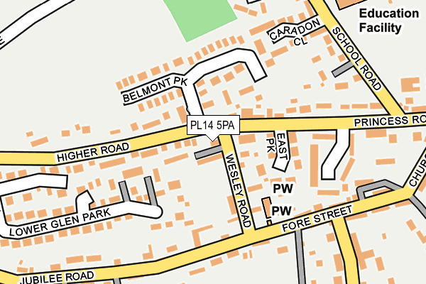 PL14 5PA map - OS OpenMap – Local (Ordnance Survey) PL14 5PA map - OS OpenMap – Local (Ordnance Survey)