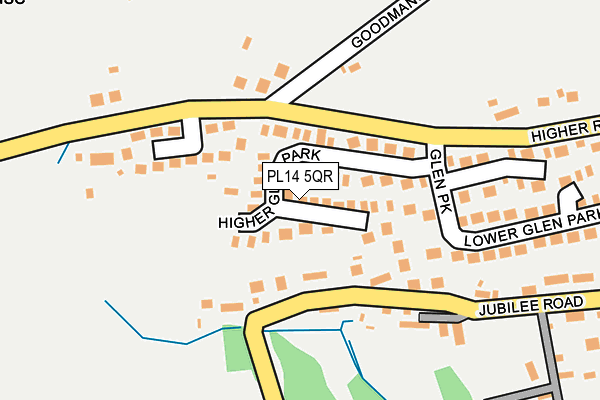 PL14 5QR map - OS OpenMap – Local (Ordnance Survey) PL14 5QR map - OS OpenMap – Local (Ordnance Survey)