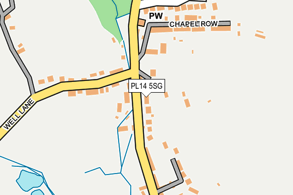 PL14 5SG map - OS OpenMap – Local (Ordnance Survey) PL14 5SG map - OS OpenMap – Local (Ordnance Survey)