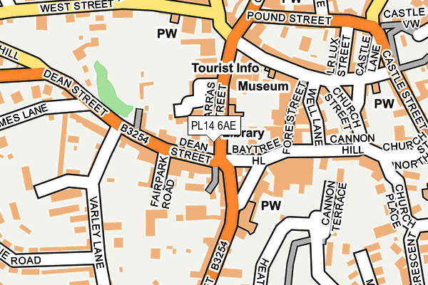 PL14 6AE map - OS OpenMap – Local (Ordnance Survey) PL14 6AE map - OS OpenMap – Local (Ordnance Survey)