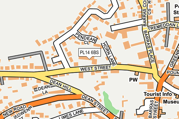 PL14 6BS map - OS OpenMap – Local (Ordnance Survey) PL14 6BS map - OS OpenMap – Local (Ordnance Survey)
