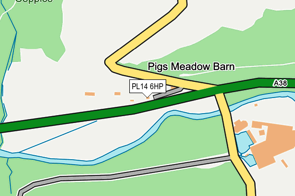 PL14 6HP map - OS OpenMap – Local (Ordnance Survey) PL14 6HP map - OS OpenMap – Local (Ordnance Survey)