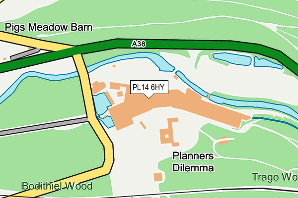 PL14 6HY map - OS OpenMap – Local (Ordnance Survey) PL14 6HY map - OS OpenMap – Local (Ordnance Survey)