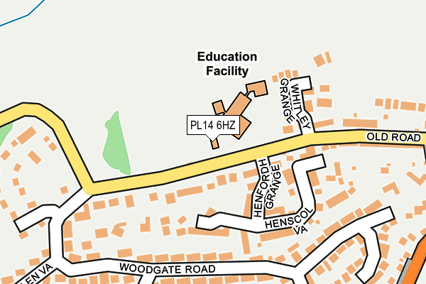 PL14 6HZ map - OS OpenMap – Local (Ordnance Survey)
