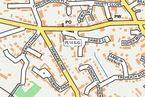PL14 6JG map - OS OpenMap – Local (Ordnance Survey) PL14 6JG map - OS OpenMap – Local (Ordnance Survey)
