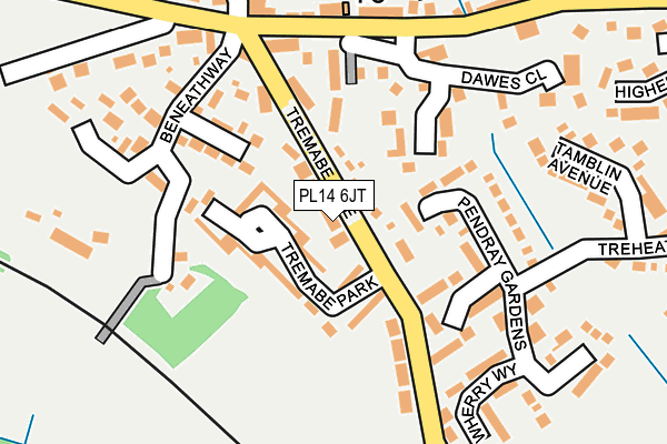 PL14 6JT map - OS OpenMap – Local (Ordnance Survey) PL14 6JT map - OS OpenMap – Local (Ordnance Survey)