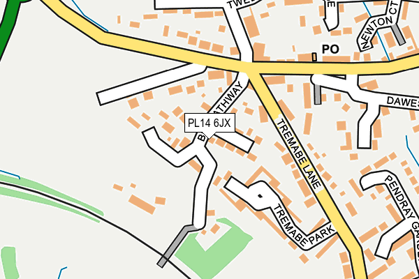 PL14 6JX map - OS OpenMap – Local (Ordnance Survey) PL14 6JX map - OS OpenMap – Local (Ordnance Survey)