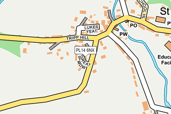 PL14 6NX map - OS OpenMap – Local (Ordnance Survey) PL14 6NX map - OS OpenMap – Local (Ordnance Survey)