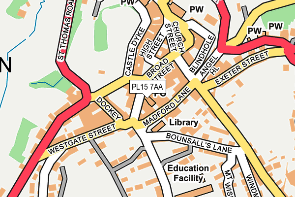 PL15 7AA map - OS OpenMap – Local (Ordnance Survey) PL15 7AA map - OS OpenMap – Local (Ordnance Survey)